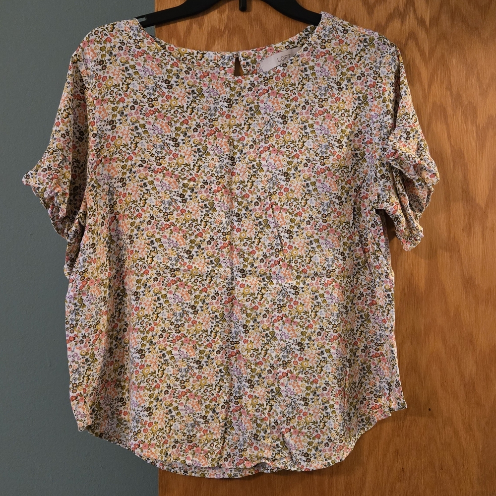 LOFT Multicolor Floral Blouse